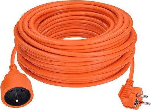 Solight prodlužovací přívod - spojka, 1 zásuvka, 30 m, 3 x 1,5mm2, oranžová