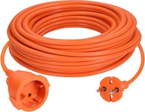 Solight 1z pohyblivý přívod - spojka, 20m, 2 x 1,5mm2, oranžová