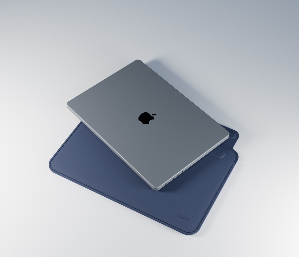 Epico Leather Sleeve MacBook Pro 13,3"/Air 13,6" - tmavě modrá