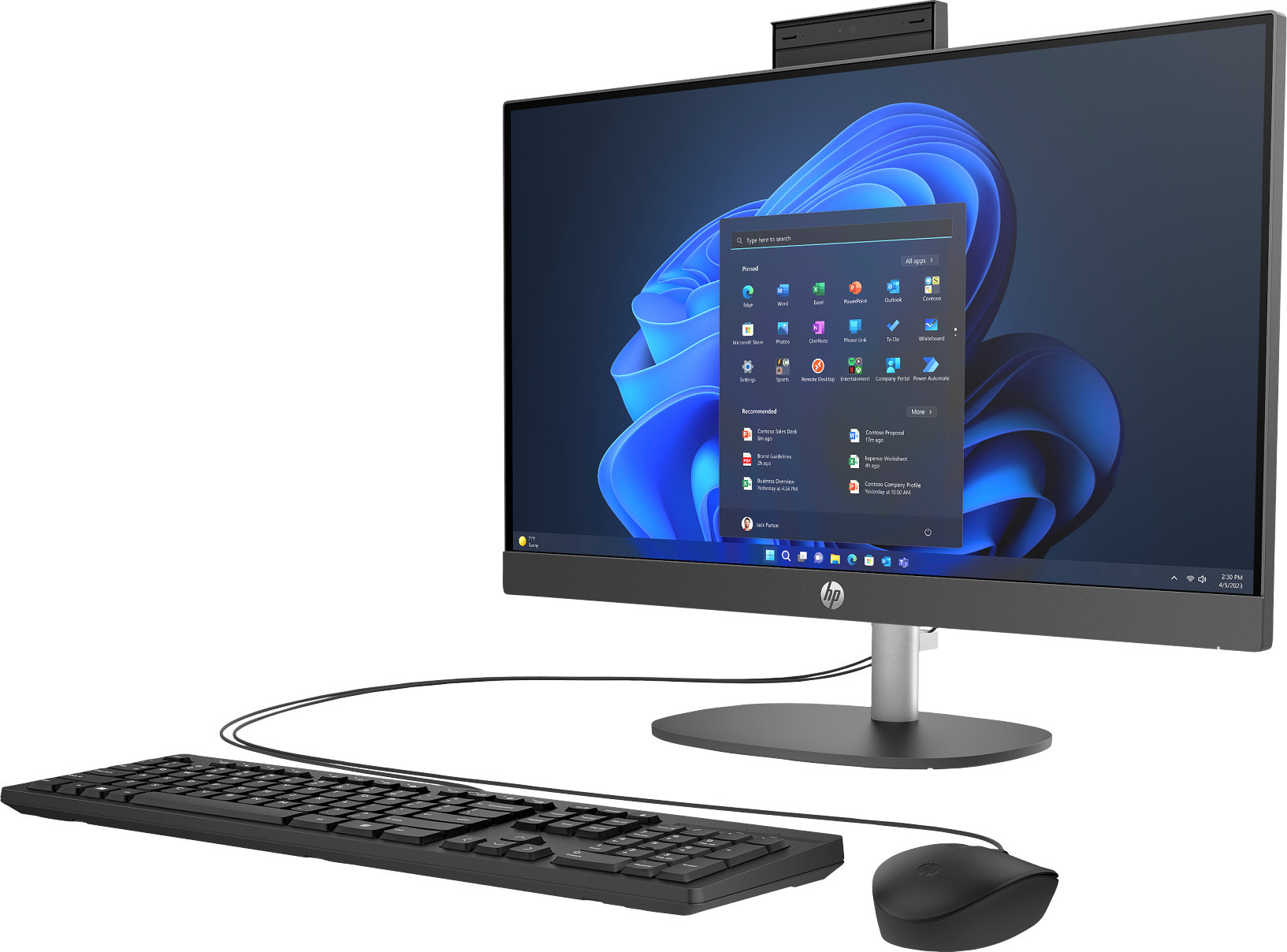 HP Inc. HP AIO ProOne 240 G10 AiO 23.8 NT i3-N300,8GB,512GB NVMe, WiFi 6 + BT,klávesnice a myš,65W externí,šedá,HDMI,Win11Home