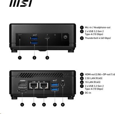 MSI PC Cubi 5 1M-482BEU, Core 5 120U, 16GB, N/A, N/A, No OS, Black
