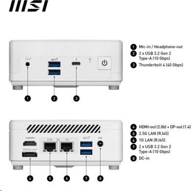 MSI PC Cubi 5 1M-483BEU, Core 5 120U, 16GB, N/A, N/A, No OS, White