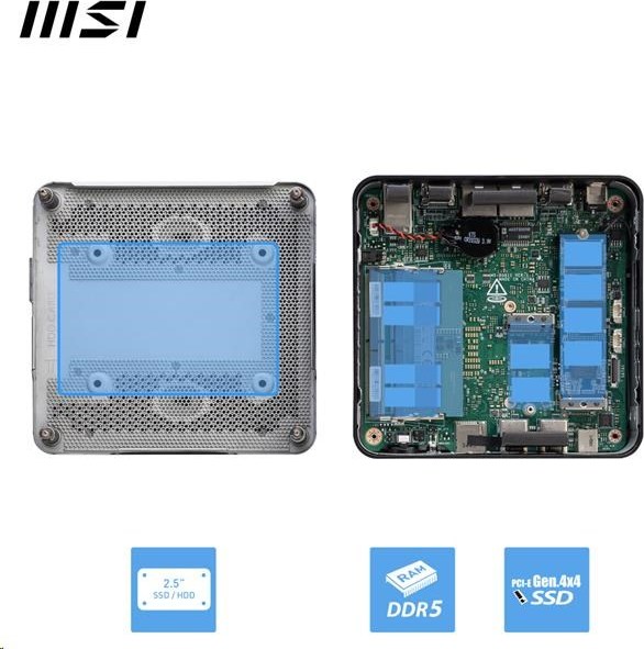 MSI PC Cubi NUC 1MG-419BEU, Core 5 120U, 16GB, N/A, N/A, No OS, Black