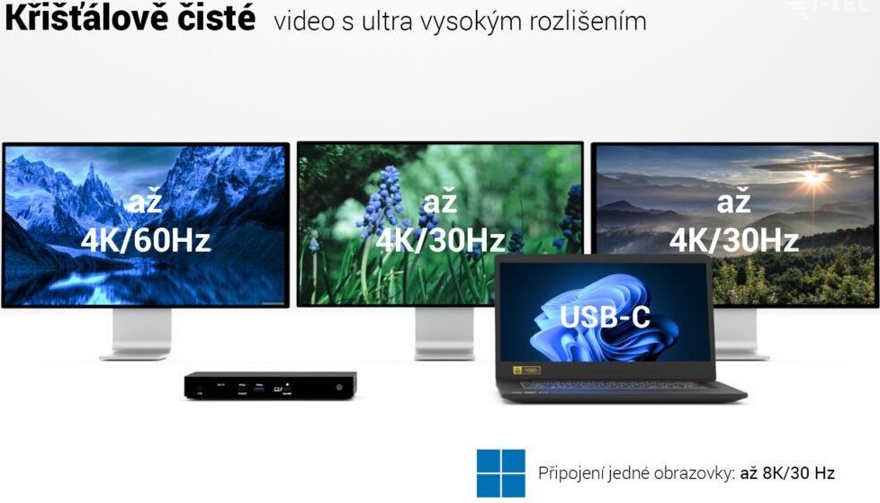 BAZAR - i-tec Thunderbolt4 3x Display Docking Station, Power Delivery 96W / rozbaleno