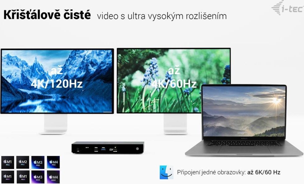 BAZAR - i-tec Thunderbolt4 3x Display Docking Station, Power Delivery 96W / rozbaleno