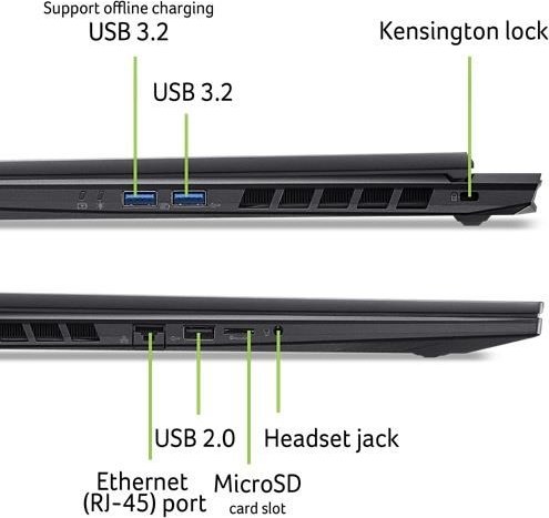ACER NTB Nitro 18 AI (AN18-61-R39R),R AI 9 365,18"WQXGA,32GB,1TB SSD,RTX 5070 Ti,Linux,Black