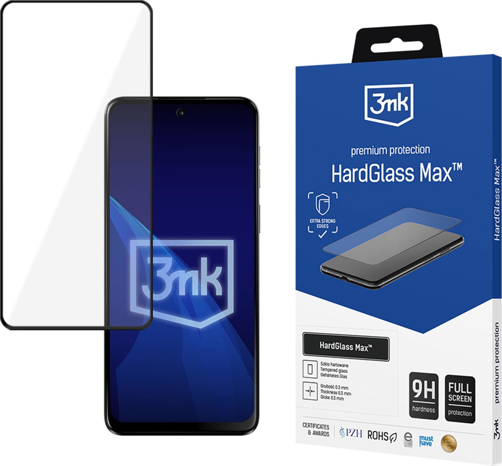 3mk tvrzené sklo HardGlass Max Black pro Motorola Moto G55 5G