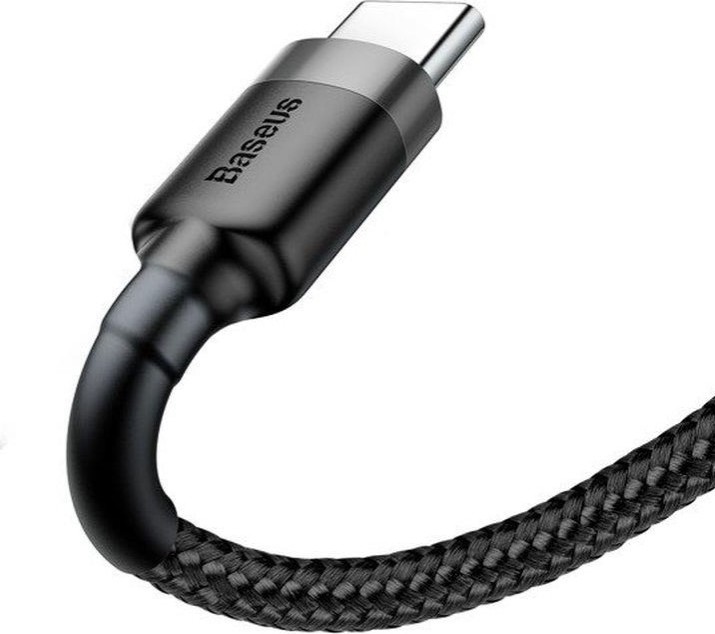 NoName Baseus datový kabel Cafule USB-C 3m 2A šedo-černý
