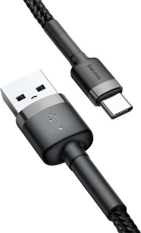 NoName Baseus datový kabel Cafule USB-C 3m 2A šedo-černý
