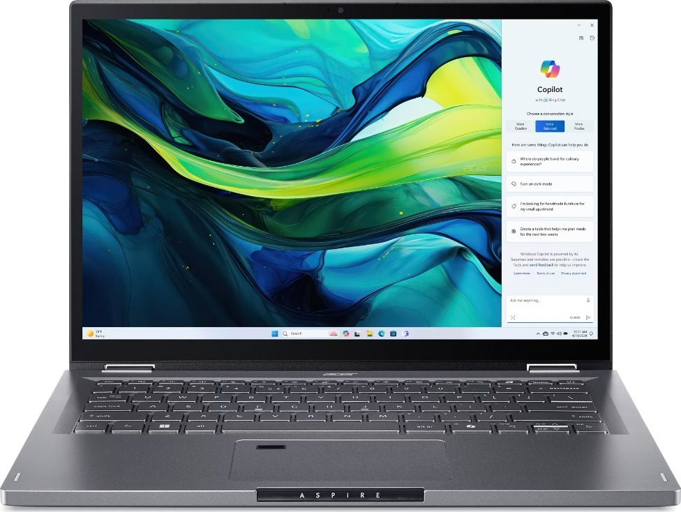 Acer Aspire Spin 14/ASP14-52MTN-58NE/U5-115U/14"/WUXGA/T/16GB/512GB/Intel int/W11H/Gray/2R