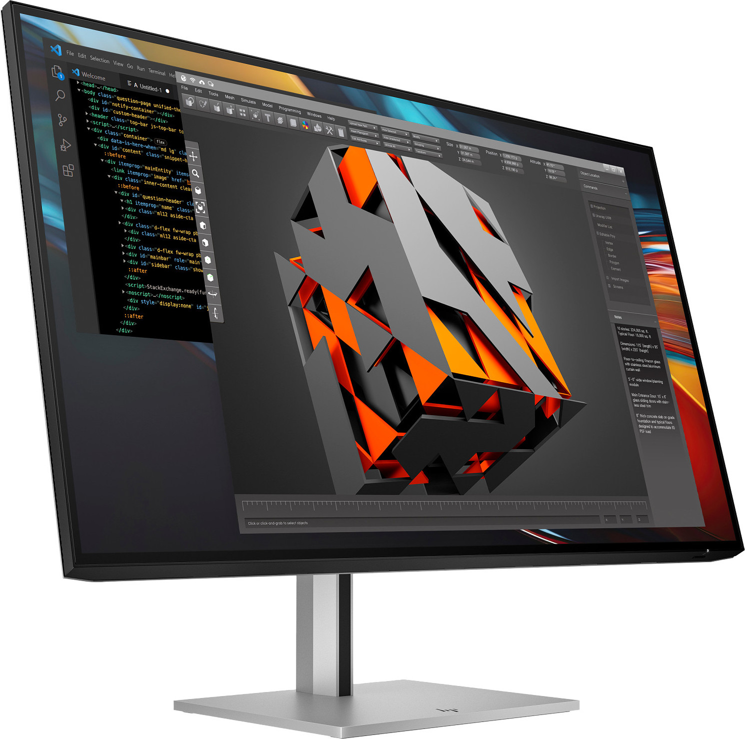 HP Inc. HP LCD 732xk 31,5" UHD 4k Display (3840x2160),IPS,16:9,450nits,5ms,2000:1, DP1.2, RJ-45,,HDMI,TB4-140W,USB 5x