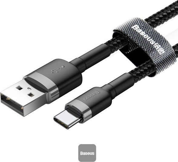 NoName Baseus datový kabel Cafule USB-C 2m 2A šedo-černý