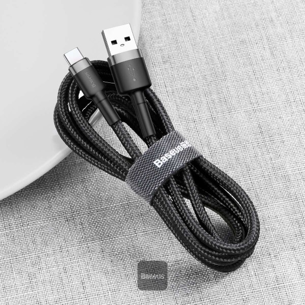 NoName Baseus datový kabel Cafule USB-C 2m 2A šedo-černý