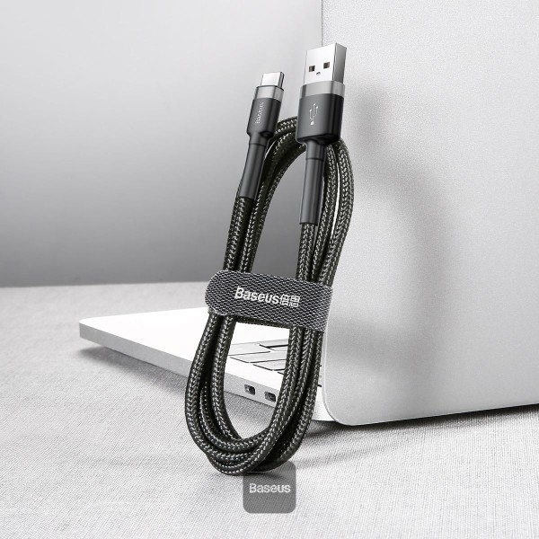 NoName Baseus datový kabel Cafule USB-C 2m 2A šedo-černý