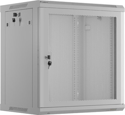 LANBERG NÁSTĚNNÁ INSTALAČNÍ SKŘÍŇ 19" 12U 600X450 ŠEDÉ PERFOROVANÉ DVEŘE - PLOCHÉ BALENÍ