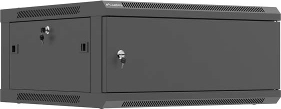 LANBERG NÁSTĚNNÁ INSTALAČNÍ SKŘÍŇ 19" 4U 600X600 ČERNÉ KOVOVÉ DVEŘE (PLOCHÉ BALENÍ)