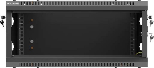 LANBERG  NÁSTĚNNÁ INSTALAČNÍ SKŘÍŇ 19" 4U 600X450 ČERNÉ KOVOVÉ DVEŘE (PLOCHÉ BALENÍ)