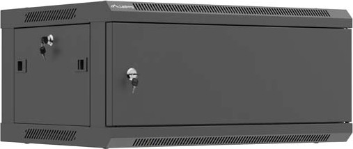 LANBERG  NÁSTĚNNÁ INSTALAČNÍ SKŘÍŇ 19" 4U 600X450 ČERNÉ KOVOVÉ DVEŘE (PLOCHÉ BALENÍ)