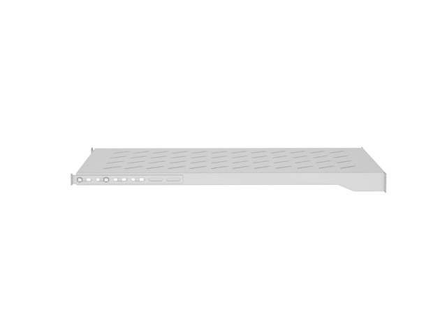 LANBERG POLICE PRO 19" SKŘÍNĚ 1000MM ŠEDÁ (1U/483X700MM NOSNOST DO 25KG, 4BODOVÁ MONTÁŽ)