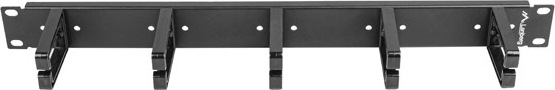 LANBERG 19" PANEL PRO SPRÁVU KABELŮ S 5 PLASTOVÝMI DRŽÁKY 1U TYP B ČERNÝ