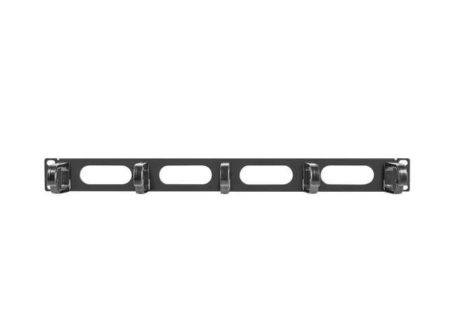 LANBERG LANBERG19" PANEL PRO SPRÁVU KABELŮ 5 KROUŽKŮ - TYP B 1U ČERNÝ