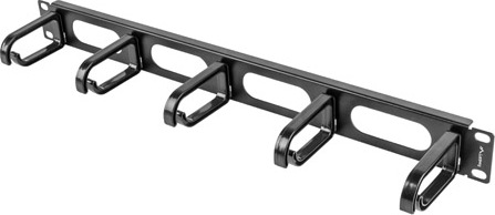 LANBERG LANBERG19" PANEL PRO SPRÁVU KABELŮ 5 KROUŽKŮ - TYP B 1U ČERNÝ