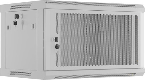 LANBERG NÁSTĚNNÁ INSTALAČNÍ SKŘÍŇ 19" 6U 600X450 ŠEDÉ PERFOROVANÉ DVEŘE - PLOCHÉ BALENÍ