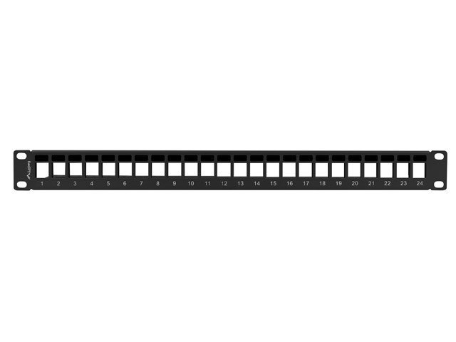 LANBERG PATCH PANEL BLANK 24 PORTŮ 1U PRO MODULY KEYSTONE ČERNÝ
