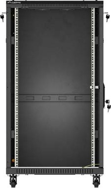 LANBERG INSTALAČNÍ SKŘÍŇOVÝ ROZVADĚČ 19" 22U 600X600 ČERNÉ SKLENĚNÉ DVEŘE (PLOCHÉ BALENÍ)