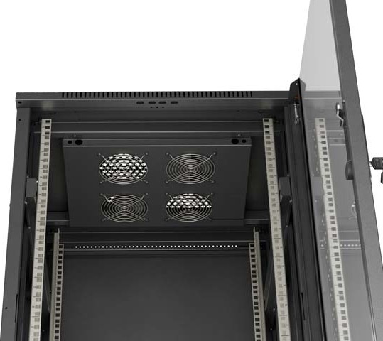 LANBERG INSTALAČNÍ SKŘÍŇOVÝ ROZVADĚČ 19" 22U 600X600 ČERNÉ SKLENĚNÉ DVEŘE (PLOCHÉ BALENÍ)