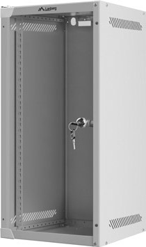 LANBERG RACKOVÁ SKŘÍŇ 10" NÁSTĚNNÁ 12U/280X310 (FLAT PACK) S PROSKLENÝMI DVEŘMI ŠEDÁ