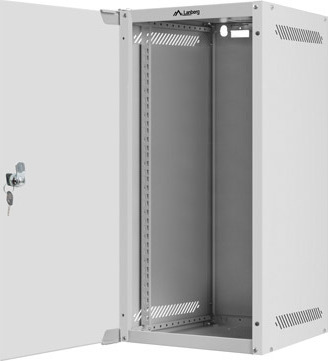 LANBERG RACKOVÁ SKŘÍŇ 10" NÁSTĚNNÁ 12U/280X310 (FLAT PACK) S PROSKLENÝMI DVEŘMI ŠEDÁ