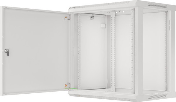LANBERG RACKOVÁ SKŘÍŇ 19" NÁSTĚNNÁ 12U/600X450 PRO VLASTNÍ MONTÁŽ S KOVOVÝMI DVEŘMI ŠEDÁ