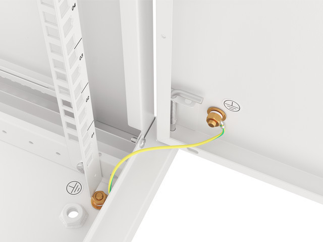 LANBERG RACKOVÁ SKŘÍŇ 19" NÁSTĚNNÁ 12U/600X450 PRO VLASTNÍ MONTÁŽ S KOVOVÝMI DVEŘMI ŠEDÁ