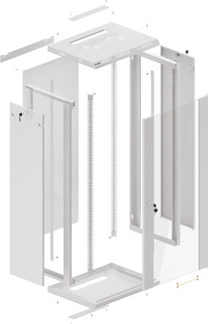 LANBERG RACKOVÁ SKŘÍŇ 19" NÁSTĚNNÁ 27U/600X450 (FLAT PACK) ŠEDÁ V2