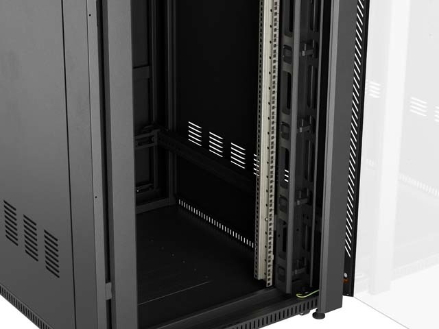 LANBERG 19" VOLNĚ STOJÍCÍ RACKOVÁ SKŘÍŇ 42U/800X1000 (FLAT PACK) S PROSKLENÝMI DVEŘMI ČERNÁ