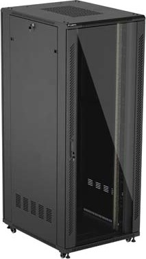 LANBERG 19" VOLNĚ STOJÍCÍ RACKOVÁ SKŘÍŇ 42U/800X1000 (FLAT PACK) S PROSKLENÝMI DVEŘMI ČERNÁ