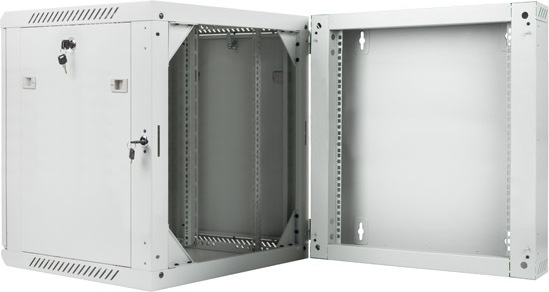 LANBERG RACKOVÁ SKŘÍŇ 19" DVOUDÍLNÁ NÁSTĚNNÁ 12U/600X600 (FLAT PACK) ŠEDÁ