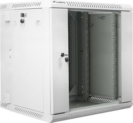 LANBERG RACKOVÁ SKŘÍŇ 19" DVOUDÍLNÁ NÁSTĚNNÁ 12U/600X600 (FLAT PACK) ŠEDÁ