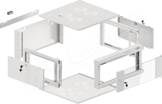 LANBERG RACKOVÁ SKŘÍŇ 19" NÁSTĚNNÁ 4U 600 RYCHLÁ MONTÁŽ (PLOCHÉ BALENÍ) ŠEDÁ