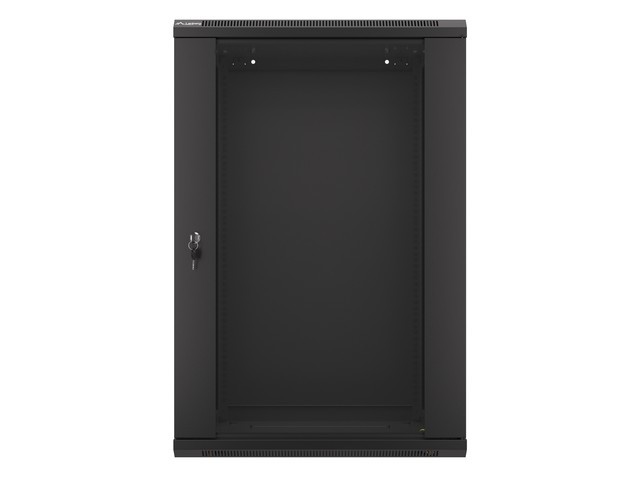LANBERG 19" RACKOVÁ SKŘÍŇ PRO MONTÁŽ NA STĚNU 18U/600X450 (FLAT PACK) S PROSKLENÝMI DVEŘMI ČERNÁ V2