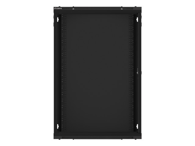 LANBERG 19" RACKOVÁ SKŘÍŇ PRO MONTÁŽ NA STĚNU 18U/600X450 (FLAT PACK) S PROSKLENÝMI DVEŘMI ČERNÁ V2