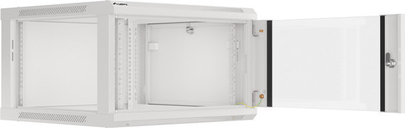 LANBERG 19" RACKOVÁ SKŘÍŇ PRO MONTÁŽ NA STĚNU 6U/600X600 (FLAT PACK) S PROSKLENÝMI DVEŘMI ŠEDÁ V2