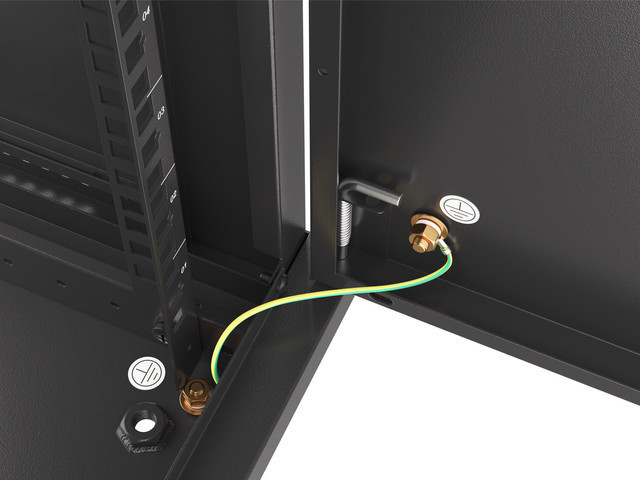 LANBERG RACKOVÁ SKŘÍŇ 19" NÁSTĚNNÁ 12U/600X600 PRO VLASTNÍ MONTÁŽ S KOVOVÝMI DVEŘMI ČERNÁ
