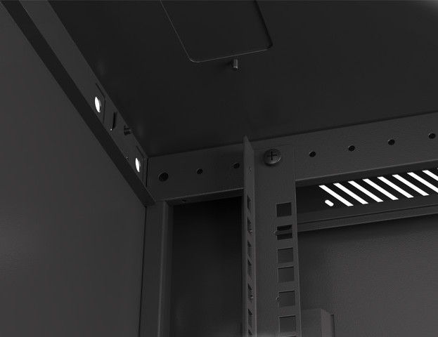 LANBERG RACKOVÁ SKŘÍŇ 19" NÁSTĚNNÁ 12U/600X600 PRO VLASTNÍ MONTÁŽ S KOVOVÝMI DVEŘMI ČERNÁ