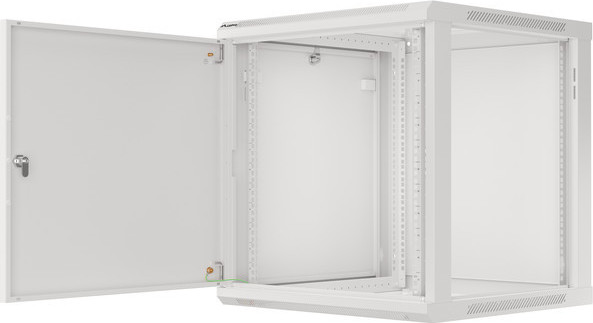LANBERG RACKOVÁ SKŘÍŇ 19" NÁSTĚNNÁ 12U/600X600 PRO VLASTNÍ MONTÁŽ S KOVOVÝMI DVEŘMI ŠEDÁ