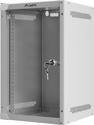 LANBERG RACKOVÁ SKŘÍŇ 10" NÁSTĚNNÁ 9U/280X310 (FLAT PACK) S PROSKLENÝMI DVEŘMI ŠEDÁ