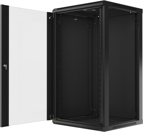 LANBERG 19" RACKOVÁ SKŘÍŇ PRO MONTÁŽ NA STĚNU 22U/600X600 (FLAT PACK) ČERNÁ V2