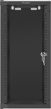 LANBERG RACKOVÁ SKŘÍŇ 10" NÁSTĚNNÁ 12U/280X310 (FLAT PACK) S PROSKLENÝMI DVEŘMI ČERNÁ
