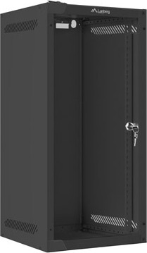 LANBERG RACKOVÁ SKŘÍŇ 10" NÁSTĚNNÁ 12U/280X310 (FLAT PACK) S PROSKLENÝMI DVEŘMI ČERNÁ
